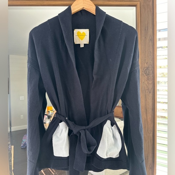 Kerri Rosenthal YVONNE SHAWL COLLAR POPCKET IN INDIGO - Picture 5 of 6